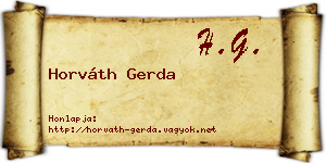 Horváth Gerda névjegykártya